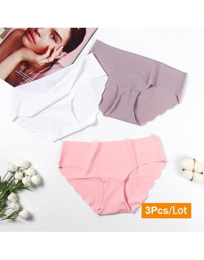 3 sztuk bez szwu majtki kobiety Sexy figi bielizna majtki komfort majtki dla dziewczynek damskie majtki bielizna oddychająca P00