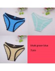 Moonflme 3 sztuk/partii New Arrival panie bielizna Sexy koronki bawełniane kobiety majtki typu figi ml XL 89227