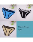 Moonflme 3 sztuk/partii New Arrival panie bielizna Sexy koronki bawełniane kobiety majtki typu figi ml XL 89227