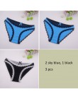 Moonflme 3 sztuk/partii New Arrival panie bielizna Sexy koronki bawełniane kobiety majtki typu figi ml XL 89227