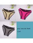 Moonflme 3 sztuk/partii New Arrival panie bielizna Sexy koronki bawełniane kobiety majtki typu figi ml XL 89227
