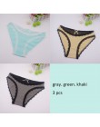 Moonflme 3 sztuk/partii New Arrival panie bielizna Sexy koronki bawełniane kobiety majtki typu figi ml XL 89227
