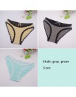 Moonflme 3 sztuk/partii New Arrival panie bielizna Sexy koronki bawełniane kobiety majtki typu figi ml XL 89227