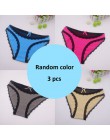 Moonflme 3 sztuk/partii New Arrival panie bielizna Sexy koronki bawełniane kobiety majtki typu figi ml XL 89227
