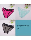 Moonflme 3 sztuk/partii New Arrival panie bielizna Sexy koronki bawełniane kobiety majtki typu figi ml XL 89227