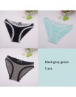 Moonflme 3 sztuk/partii New Arrival panie bielizna Sexy koronki bawełniane kobiety majtki typu figi ml XL 89227