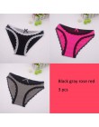Moonflme 3 sztuk/partii New Arrival panie bielizna Sexy koronki bawełniane kobiety majtki typu figi ml XL 89227