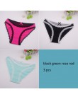 Moonflme 3 sztuk/partii New Arrival panie bielizna Sexy koronki bawełniane kobiety majtki typu figi ml XL 89227