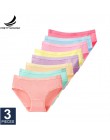 Prettywowgo 3 sztuk/partia New Arrival 2020 bielizna kobieca bawełniane majtki 8 jednolity kolor majtki Plus rozmiar M L XL XXL 