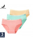 Prettywowgo 3 sztuk/partia New Arrival 2020 bielizna kobieca bawełniane majtki 8 jednolity kolor majtki Plus rozmiar M L XL XXL 