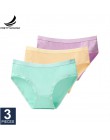 Prettywowgo 3 sztuk/partia New Arrival 2020 bielizna kobieca bawełniane majtki 8 jednolity kolor majtki Plus rozmiar M L XL XXL 