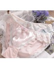 100% prawdziwe zdjęcia M L XL XXXL 3XL 5XL Plus rozmiar piękny śliczne Lolita Kawaii księżniczka Sexy koronkowe perły łuk majtki