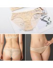 3 sztuk/partia nowe majtki kobieta koronki Sexy bielizna majtki damskie majtki Tong prześwitujące majtki dziewczyna Lady bielizn