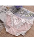 100% prawdziwe zdjęcia M L XL XXXL 3XL 5XL Plus rozmiar piękny śliczne Lolita Kawaii księżniczka Sexy koronkowe perły łuk majtki