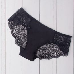 Majtki damskie seksowne koronkowe figi bezszwowe jedwabne damskie przezroczyste bikini bawełniany klin dla dziewczynek erotyczne