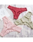 Kobiety bielizna bielizna Sexy bawełniane majtki dla kobiet stringi stringi stałe bezszwowe stringi majtki typu figi bielizna
