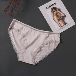 Śliczne serce Sexy bawełniane majtki bielizna damska kalesony dla kobiet koronkowe majtki bielizna 8 siatka w jednolitym kolorze