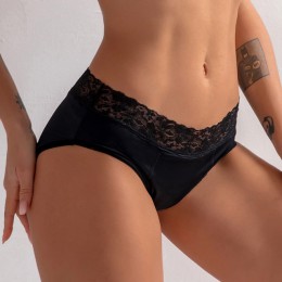 Seksowna koronkowa oddychająca szczelna kobieta fizjologiczne spodnie okresu antybakteryjne cztery warstwy majtki menstruacyjne 