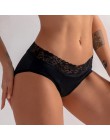 Seksowna koronkowa oddychająca szczelna kobieta fizjologiczne spodnie okresu antybakteryjne cztery warstwy majtki menstruacyjne 