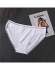 Śliczne serce Sexy bawełniane majtki bielizna damska kalesony dla kobiet koronkowe majtki bielizna 8 siatka w jednolitym kolorze