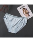 Śliczne serce Sexy bawełniane majtki bielizna damska kalesony dla kobiet koronkowe majtki bielizna 8 siatka w jednolitym kolorze