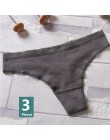 Kobiety bielizna bielizna Sexy bawełniane majtki dla kobiet stringi stringi stałe bezszwowe stringi majtki typu figi bielizna