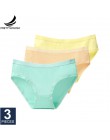 Prettywowgo 3 sztuk/partia New Arrival 2020 bielizna kobieca bawełniane majtki 8 jednolity kolor majtki Plus rozmiar M L XL XXL 