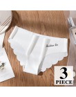 3 sztuk/partia majtki damskie zestaw bezszwowe majtki miękkie Ice Silk kalesony Sexy bielizna w połowie talii spodnie bielizna k
