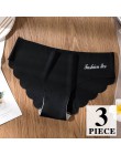 3 sztuk/partia majtki damskie zestaw bezszwowe majtki miękkie Ice Silk kalesony Sexy bielizna w połowie talii spodnie bielizna k