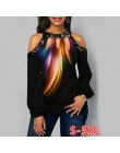 Nowe damskie bluzki z długim rękawem Casual ladies luźna bluzka na ramię Plus rozmiar góra wiosna modna damska bluzka