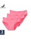 Prettywowgo 3 sztuk/partia New Arrival 2020 bielizna kobieca bawełniane majtki 8 jednolity kolor majtki Plus rozmiar M L XL XXL 