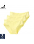 Prettywowgo 3 sztuk/partia New Arrival 2020 bielizna kobieca bawełniane majtki 8 jednolity kolor majtki Plus rozmiar M L XL XXL 