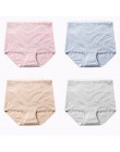 LANGSHA nowy 4 sztuk/partia wysokiej talii majtki damskie odchudzanie bawełniane majtki Body Shapers bielizna Lady Sexy koronkow
