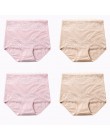 LANGSHA nowy 4 sztuk/partia wysokiej talii majtki damskie odchudzanie bawełniane majtki Body Shapers bielizna Lady Sexy koronkow