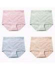 LANGSHA nowy 4 sztuk/partia wysokiej talii majtki damskie odchudzanie bawełniane majtki Body Shapers bielizna Lady Sexy koronkow