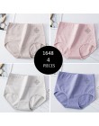 LANGSHA nowy 4 sztuk/partia wysokiej talii majtki damskie odchudzanie bawełniane majtki Body Shapers bielizna Lady Sexy koronkow