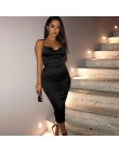 Neon satin lace up 2019 lato kobiety bodycon długa, do połowy łydki sukienka bez rękawów, bez ramiączek, eleganckie stroje impre