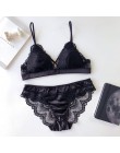 Cienka bawełna kobiety bielizna Sexy hafty koronkowe komplety bielizny wysokiej jakości biustonosz zestaw 3/4 szklanki marki Sex