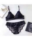 Cienka bawełna kobiety bielizna Sexy hafty koronkowe komplety bielizny wysokiej jakości biustonosz zestaw 3/4 szklanki marki Sex