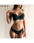 Nowe mody cienka bawełna bielizna zestaw kobiet haft biustonosz Sexy zestaw majtki i biustonosz Plus rozmiar D E kubek koronkowy