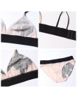 TERMEZY kobiety seksowna bielizna ultra-cienki bezprzewodowy komplet bielizny moda seksowny biustonosz zestaw push up zestawy bi