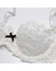 Ultracienkich bielizna koronkowa prześwitujący sexy biustonosz zestaw kobiet plus rozmiar nisko zabudowany biustonosz i majtki z