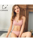 CINOON 2019 nowych kobiet mody bawełniana bielizna biustonosze bez fiszbin na biustonosz push-up dla kobiet zestaw wygodne Sexy 