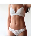 CINOON Sexy Lace 3/4 Cup biustonosz komplety dla kobiet bez fiszbin cienki bawełniany oddychający wygodna bielizna jednokolorowy