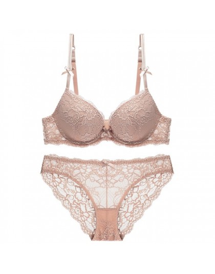 CINOON Sexy Lace 3/4 Cup biustonosz komplety dla kobiet bez fiszbin cienki bawełniany oddychający wygodna bielizna jednokolorowy