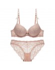 CINOON Sexy Lace 3/4 Cup biustonosz komplety dla kobiet bez fiszbin cienki bawełniany oddychający wygodna bielizna jednokolorowy