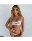 Ellolace Sexy kobiety biustonosz zestaw Push Up bielizna bikini garnitur z niskim stanem czarny przezroczysty Lenceria Femenina 