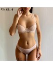 Moda biustonosz dla młodej dziewczyny zestaw Plus rozmiar D E kubek cienka bawełniana bielizna zestaw kobiety Sexy biustonosz ró