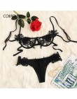 COLROVIE zielona w kwiaty uprząż aplikacje koronkowa seksowna komplet bielizny damskiej Intimates 2019 czarna bielizna damska bi