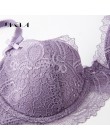 Moda biustonosz dla młodej dziewczyny zestaw Plus rozmiar D E kubek cienka bawełniana bielizna zestaw kobiety Sexy biustonosz ró